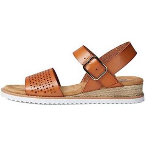 Skechers Desert Kiss-Sunny Flair Veganistische geperforeerde sandalen met kwartsriem, voor dames, maat 38 EU, bagage, 38 EU