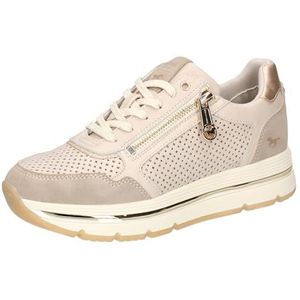 Mustang Dames 1498-302 Lage veterschoen, taupe, 37 EU