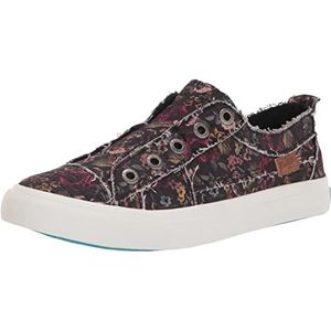 Blowfish Malibu Women's Play Sneaker, Black Smashing Floral Canvas Print, 8.5
