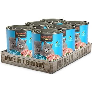 Leonardo Natvoer [6 x 800 g kitten] Natvoer zonder granen voor katten | compleet natvoer in blik