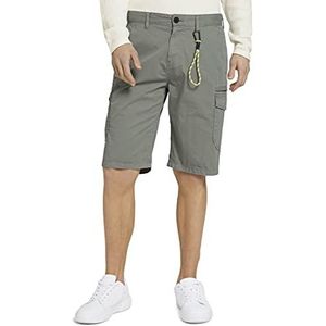 TOM TAILOR Denim Uomini Regular cargoshorts 1024567, 10767 - Greyish Shadow Olive, S