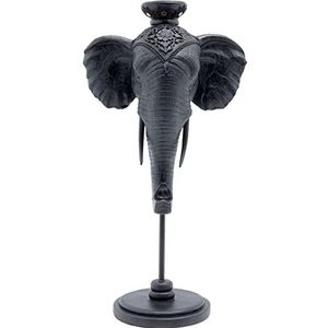 Kare Design kandelaar olifantenkop, kandelaar, olifantenkop, zwart, artikelhoogte 49 cm