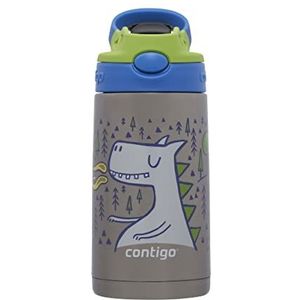 CONTIGO 2178082 Easy Clean Autospout thermosfles met rietje voor kinderen, BPA-vrije roestvrij stalen waterfles, 100% lekvrij, makkelijk te reinigen, ideaal voor dagverblijf, school en sport,13OZ