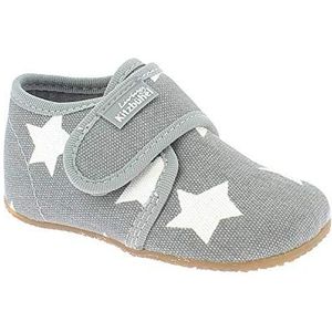 Living Kitzbühel Uniseks baby baby klittenband schoenen sterren pantoffels, lichtgrijs, 18 EU