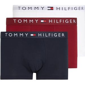 Tommy Hilfiger Heren 3P Trunk Wb Des Sky/Wit/Rouge XL, Des Sky/Wit/Rouge, XL