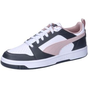 PUMA Unisex Rebound V6 lage Sneaker, sterke grijs-mauve mist wit, 6.5 UK, Sterke Grijze Mauve Mist PUMA Wit, 40 EU