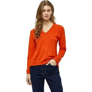 Peppercorn Dames Tana V-hals Pullover 25 V, Intense Oranje, XXL, Intense Oranje, XXL