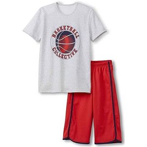 CALIDA Jongens Boys Basketbal Pyjamaset, steen gemêleerd, standaard, Gespikkeld steen, Eén maat