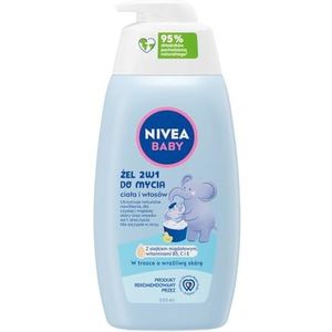 NIVEA BABY 2-in-1 Body & Hair Wasgel, 500 ml met pomp