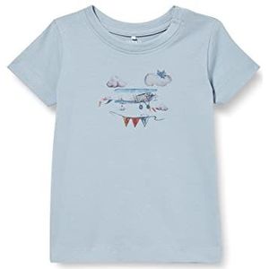 Bestseller A/S Baby-jongens NBMHACON SS TOP Box T-shirt, Dusty Blue, 62, Dusty Blue, 62 cm