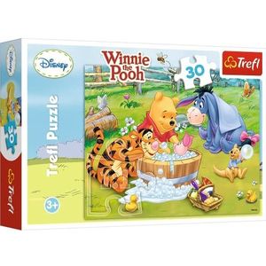 Trefl, Puzzel, Disney Winnie de Poeh, 30 stukjes, Knorretje's bad, voor kinderen vanaf 3 jaar