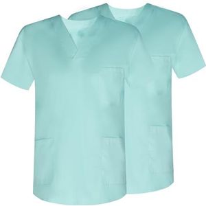 MISEMIYA - Verpakking met 2 stuks, uniseks, gezondheidsuniform, medisch uniform, Ref.817 x 2 - M, turquoise, Turkoois, M