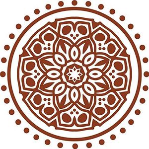 HYO Indian vinyl, bruin, 120 x 120 cm