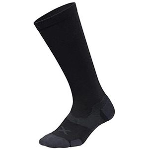 2XU Unisex's Vectr kussen volledige lengte sokken compressie, zwart/titanium, M2