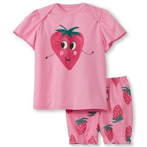 CALIDA Peuters Strawberry pyjama voor meisjes, kort, Begonia roze., 92-98