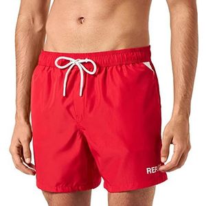 Replay Heren LM1127 Boardshorts, 663 Imperial RED, L, 663 Imperial Red, L