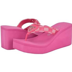 GUESS Demmey sandaal voor dames, Fuchsia Roze 650, 37.5 EU