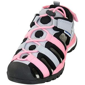 Geox J Borealis Girl Sandaal voor meisjes, Grijs zwart, 38 EU