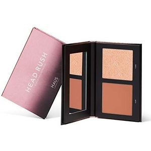 HAUS LABORATORIES By Lady Gaga: Head Rush Blush & Highlight Duo, mat, kleurecht rouge en lichtgevende highlighter, verschillende paletten, doseerbare gloed, veganistisch en dierproefvrij