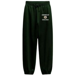 AMERICAN COLLEGE USA Joggingbroek Chino Sport Warme Kleding Unisex Mannen en Vrouwen Casual Model ACJOGW7 Donkergroen M, Groen, M