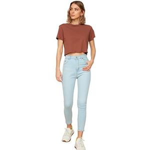 Trendyol Lichte hoge taille skinny jeans dames, Helder Blauw, 30 NL