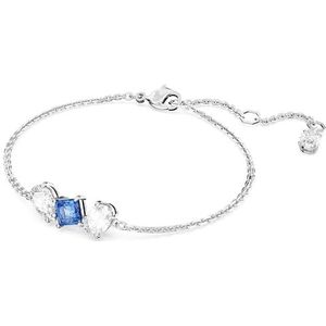 Swarovski Mesmera armband, Verschillende slijpvormen, Blauw, Rodium toplaag