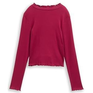 TOM TAILOR T-shirt met lange mouwen voor kinderen, 11258 - Beetroot Red, 152