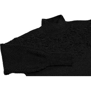 myMo Dames madeliefjes-pullover zwart XS/S, zwart, XS