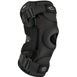 ShockDoctor Kniebeschermers voor volwassenen, ultra kniesteun met bilaterale scharnieren, bandage, zwart, 33-35,6 cm