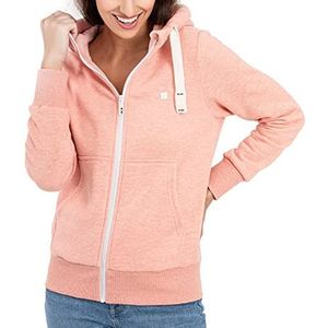 Deproc Active Finjacmyk Sweatjack met capuchon voor dames, met ritssluiting, fleecejack, windbreaker, hoodie met ritssluiting, perzik, 38