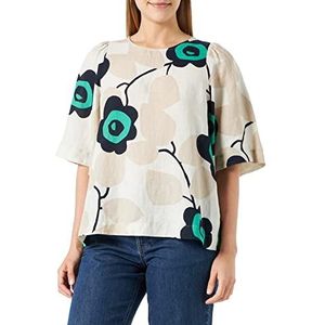 Seidensticker Dames Regular Fit Korte Mouw Blouse, Crème, 36, crème, 36
