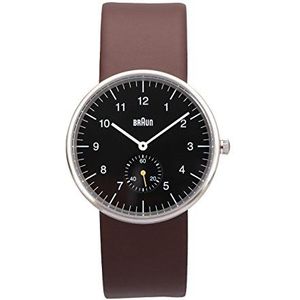 Braun unisex horloge BN0024BKBRG analoog kwarts leer 66553