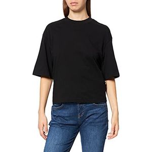 Urban Classics Dames T-shirt van biologisch katoen dames organisch oversized T-shirt, top voor vrouwen verkrijgbaar in vele kleuren, maten XS - 5XL, zwart, XL