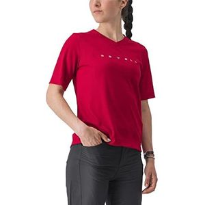 CASTELLI T-shirt voor dames, Donker Rood, S