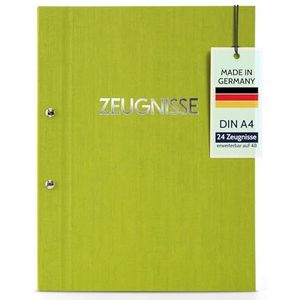 goldbuch Colours, 36005, documentenmap DIN A4, documentenmap met schroefsluiting en 12 doorzichtige vakken, map uitbreidbaar, map met linnenstructuur, omslag, groen