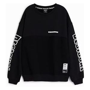 Desigual Jongens Boy Knit Sweat Sweatshirt met lange mouwen, zwart, 12 Jaar