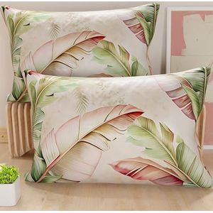 PETTI Artigiani Italiani - Paar kussenslopen voor bed 50 x 80 cm, kussensloop van hypoallergene microvezel, set van twee kussenslopen voor tweepersoonsbed, bloemenpatroon, 100% Made in Italy