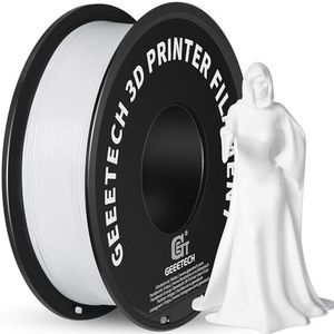 GEEETECH Filament PLA 1.75mm, 3D Printer PLA Filament 1kg Spoel, wit
