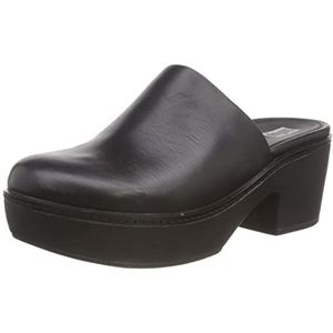 Fitflop Pilar Leren Platform Muiltjes voor dames, Zwart, 41 EU