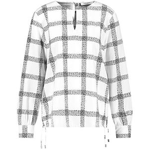Gerry Weber Damesblouse, Ecru/wit/zwart opdruk, 34
