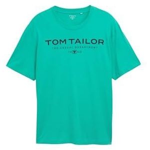 TOM TAILOR Plussize T-shirt voor heren, 11137, pauwengroen, 4XL Grote maten