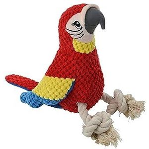 Love Story Pluche speelgoed papegaai geluid polyester 12 x H 33 cm De Bavards rood