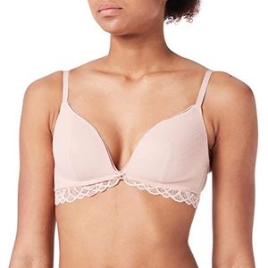 women'secret Lovely Driehoekige beha voor dames, kant, tule, wit, Roze1, 100B