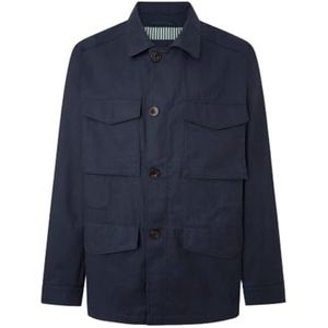 Hackett London Heren Pima katoenen polo Ls jas, blauw (Navy Blazer), L, Blauw (marine Blazer), L