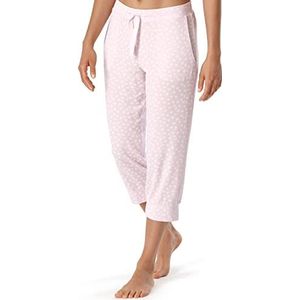 Schiesser Dames slaapbroek 3/4 lange pyjama-onderdeel, roze gestippeld, 36, Roze gestippeld, 36