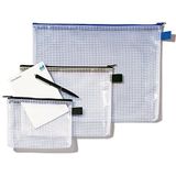Rexel 1300256 Documentenbox Mesh Bags PVC (vlamvertragend, A5, vulcapaciteit 8 mm, 1 stuk) blauw