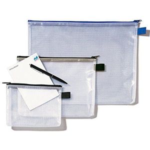 Rexel 1300256 Documentenbox Mesh Bags PVC (vlamvertragend, A5, vulcapaciteit 8 mm, 1 stuk) blauw