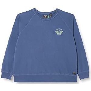 Dockers Heren B&T ICON Crewneck Sweatshirt Pullover Sweater, Vintage Indigo + Graphic, Large