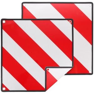 ASelected 50 x 50 cm waarschuwingsbord fietsendrager waarschuwingsbord Italië en Spanje 2-in-1 waarschuwingsbord van aluminium met bevestigingsgaten voor fietsendrager achterdrager achteraanhanger