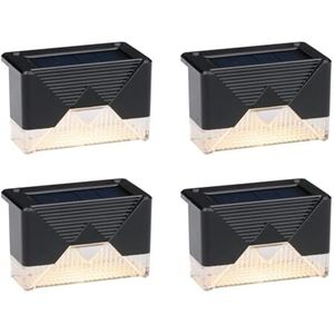 Grundig - Solar Tuinverlichting - Set van 4 - Warm Wit Licht - Zonne-energie